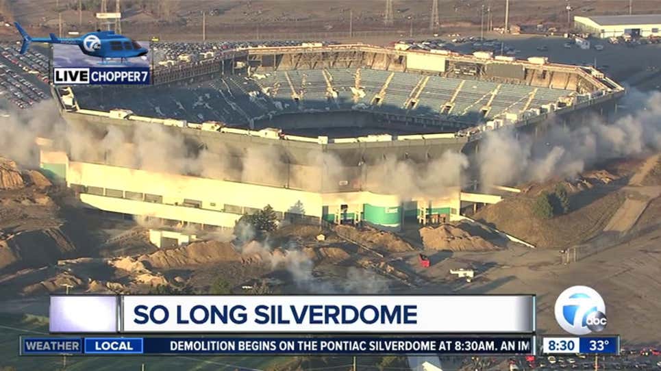 Pontiac Silverdome: Detroit Lions stadium will be demolished - Sports  Illustrated